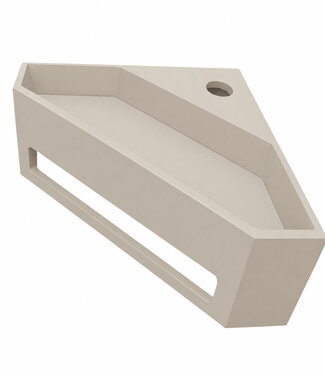 Wiesbaden Julia hoekfontein 35 x 35 x 16 cm solid surface beige