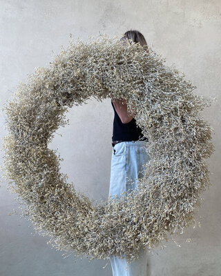 Rene Houtman Distelkrans | White Wash | D100 cm