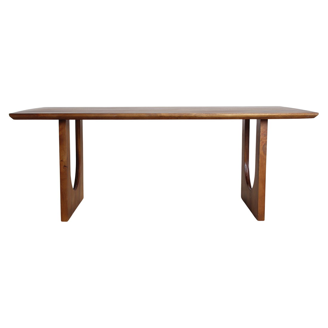 Raw Materials Amsterdam Mangohouten eettafel met ronde en afgeschuinde boog - 240 cm