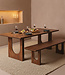 Raw Materials Amsterdam Mangohouten eettafel met ronde en afgeschuinde boog - 240 cm