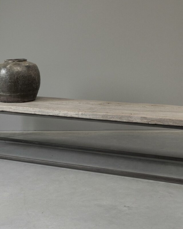 Be-Uniq Salontafel oude deur China H39 x B188 x D48 Cm
