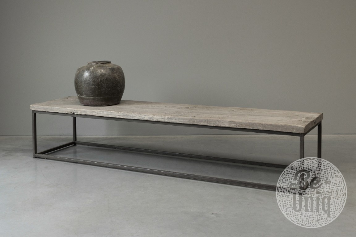 Be-Uniq Salontafel oude deur China H39 x B188 x D48 Cm