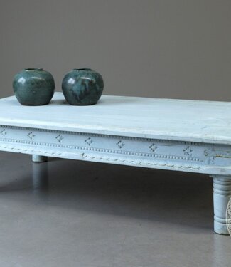 Be-Uniq Oude salontafel India BabyBlauw H40 x B140 x D82 Cm