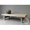 Oude Salontafel Massief China Hout H42 x B168 x D72 Cm