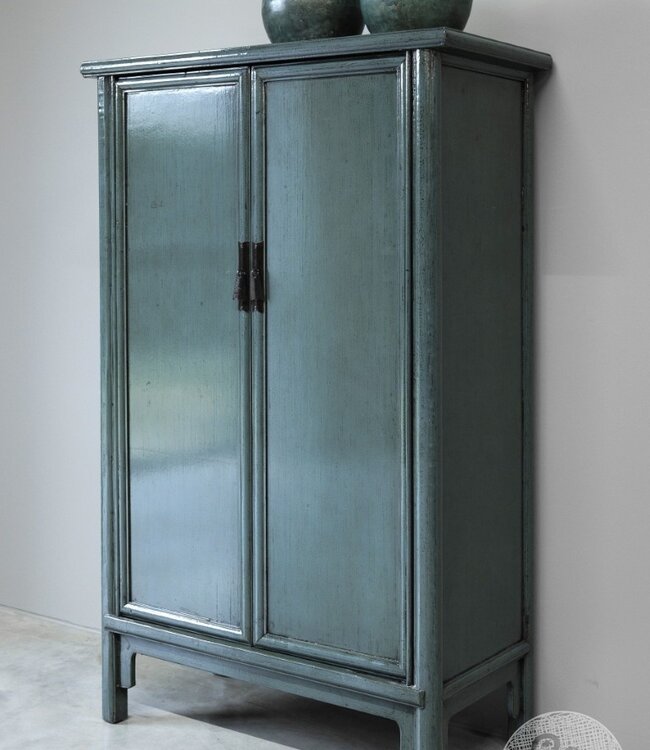 Be-Uniq 2 Deurs Kastje | Blauw/Grijs | China H140 x B86 x D42 Cm