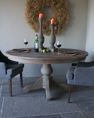 Rene Houtman Eetkamertafel | Rond | Bruin | H80 x D150 cm