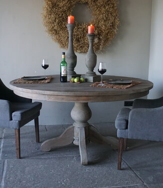 Rene Houtman Eetkamertafel | Rond | Bruin | H80 x D150 cm