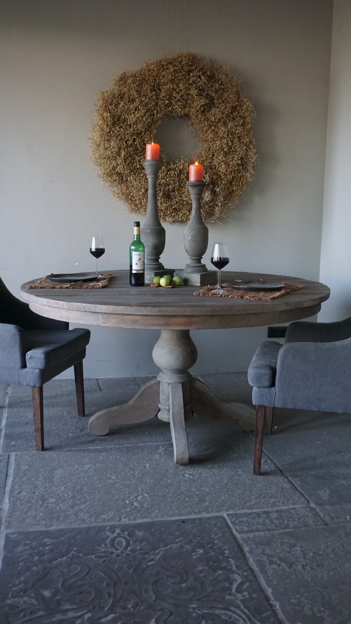 Rene Houtman Eetkamertafel | Rond | Bruin | H80 x D150 cm