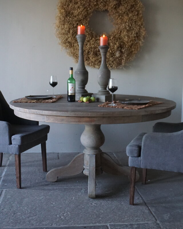 Rene Houtman Eetkamertafel | Rond | Bruin | H80 x D150 cm