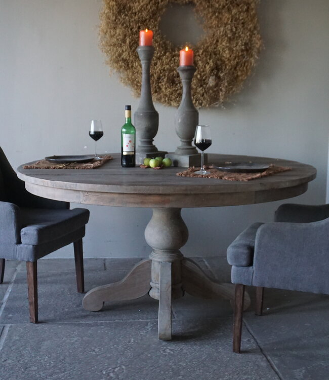 Rene Houtman Eetkamertafel | Rond | Bruin | H80 x D150 cm