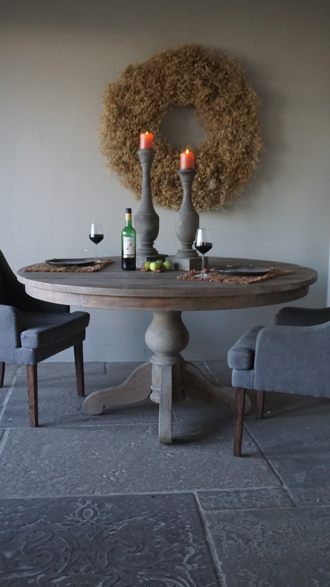 Rene Houtman Eetkamertafel | Rond | Bruin | H80 x D150 cm