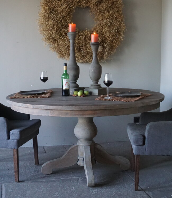 Rene Houtman Eetkamertafel | Rond | Bruin | H80 x D150 cm