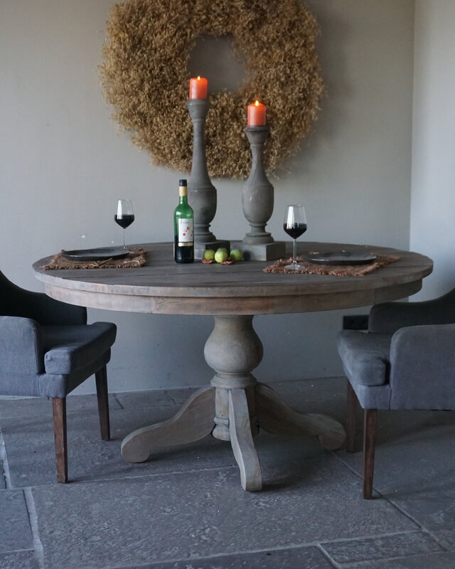 Rene Houtman Eetkamertafel | Rond | Bruin | H80 x D150 cm