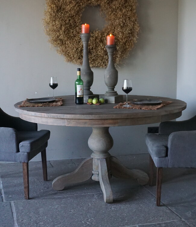 Rene Houtman Eetkamertafel | Rond | Bruin | H80 x D150 cm