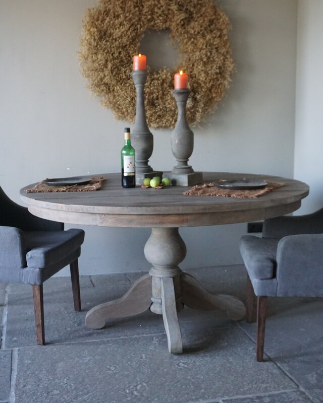 Rene Houtman Eetkamertafel | Rond | Bruin | H80 x D150 cm