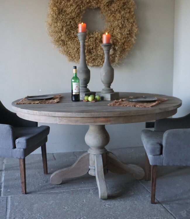 Rene Houtman Eetkamertafel | Rond | Bruin | H80 x D150 cm
