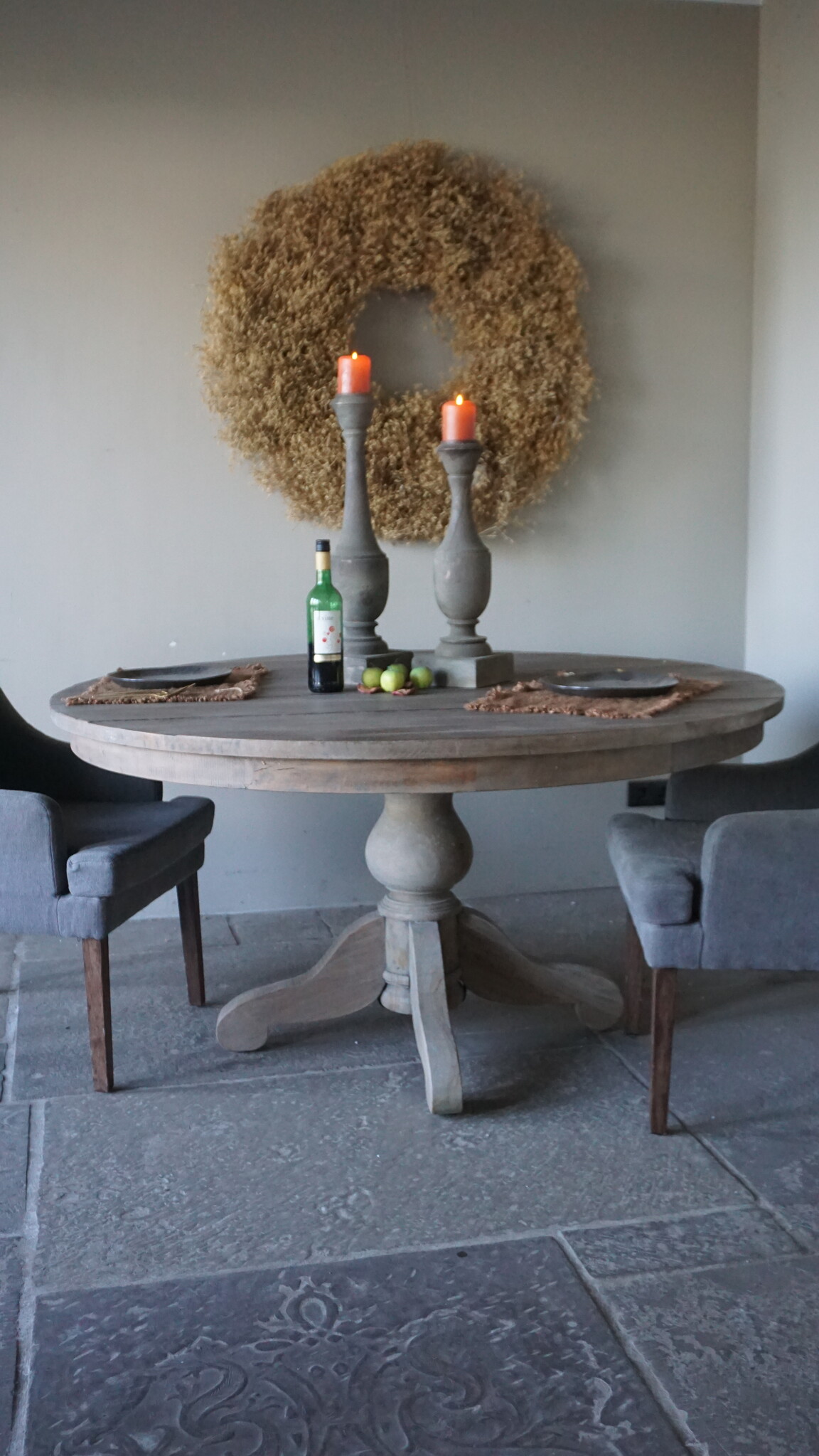 Rene Houtman Eetkamertafel | Rond | Bruin | H80 x D150 cm