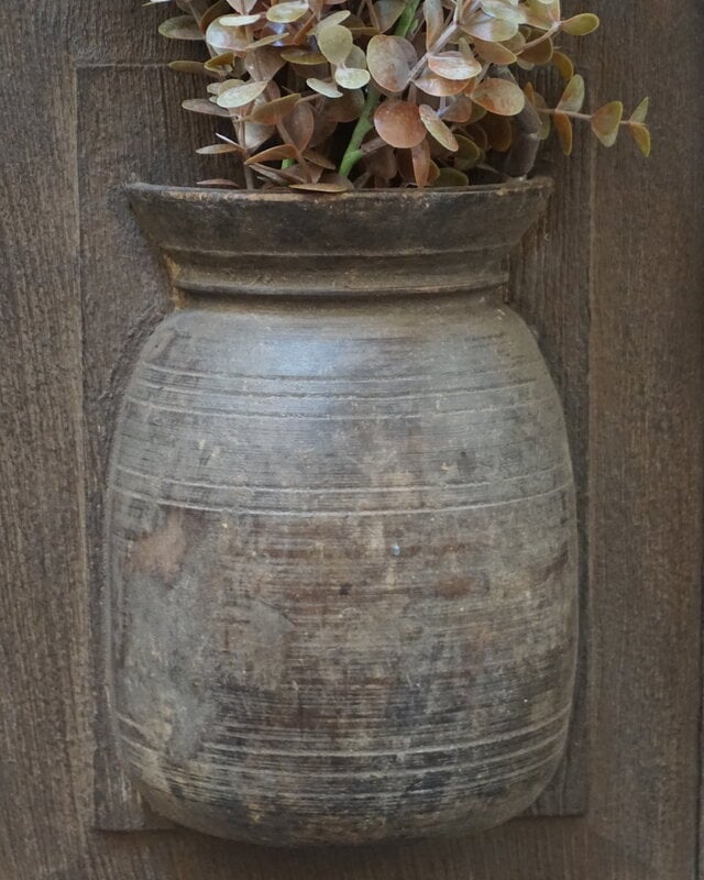 Rene Houtman Wandpaneel Met Vaas/Kruik | Houten Lijst | H48xB40 cm