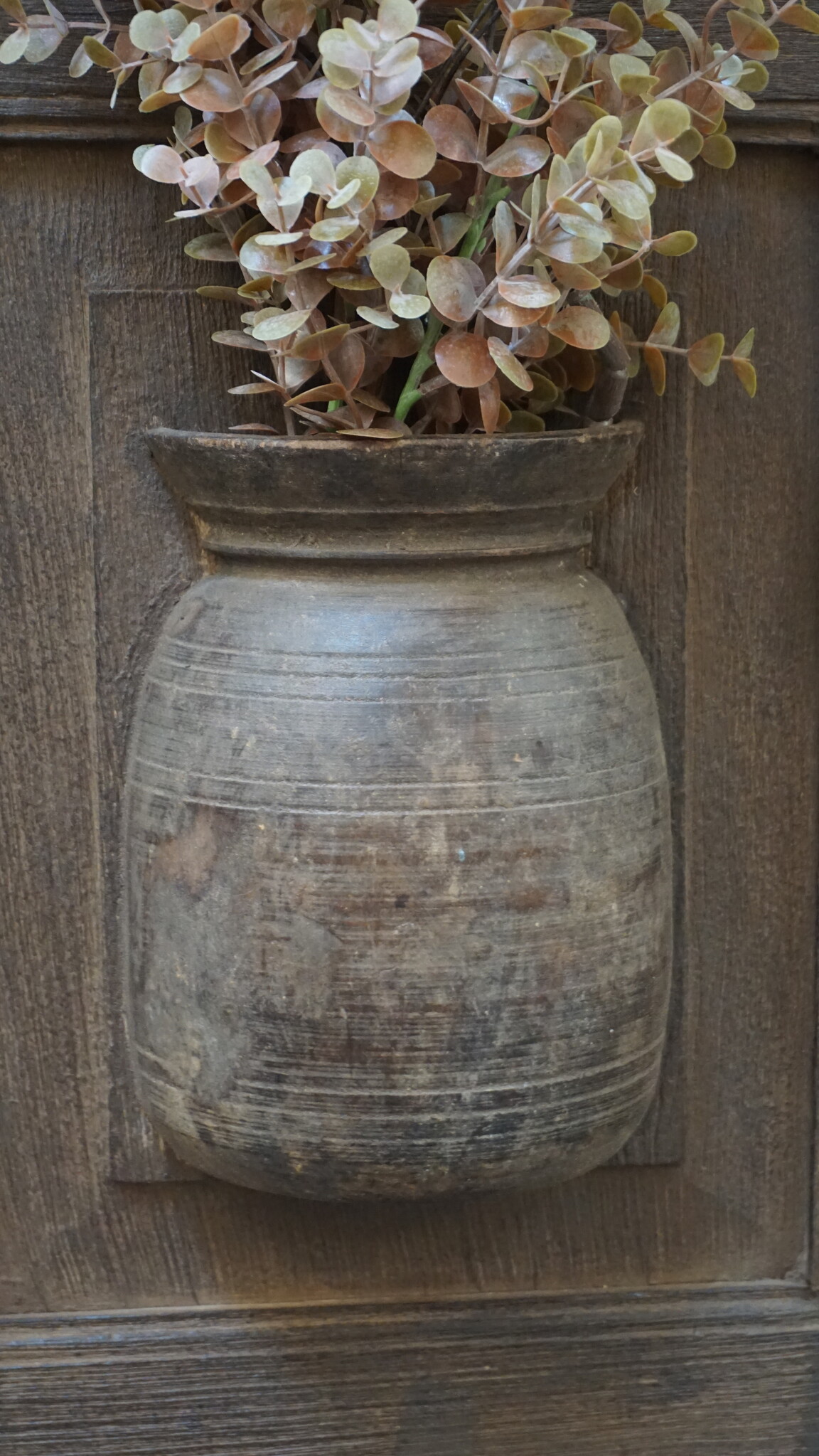 Rene Houtman Wandpaneel Met Vaas/Kruik | Houten Lijst | H48xB40 cm
