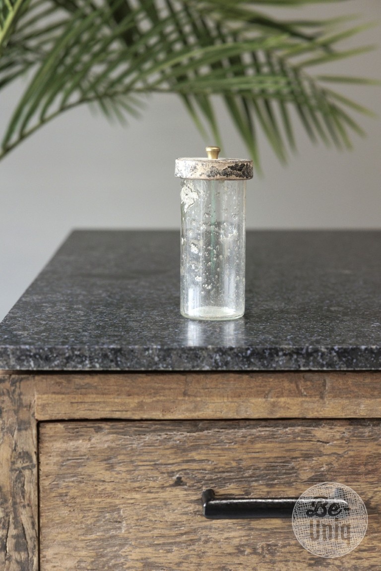 Be-Uniq Glazen Potje Met Deksel Lotte | Small | H14xD6 cm