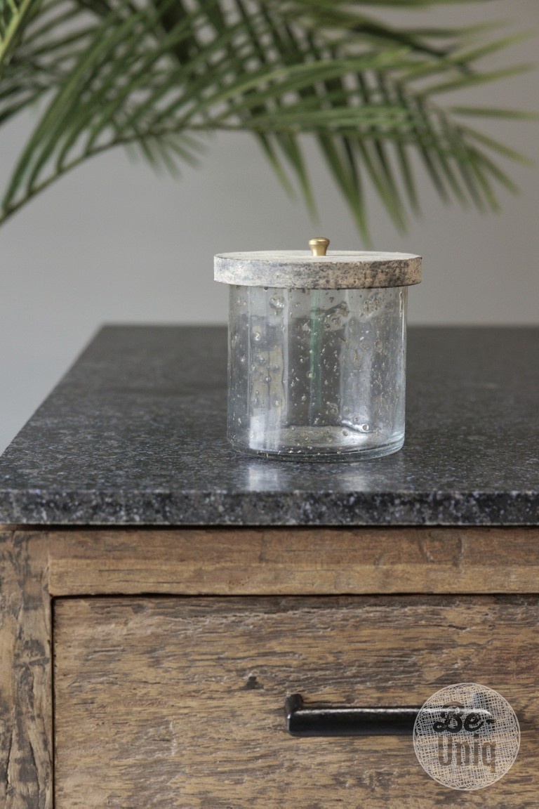 Be-Uniq Glazen Pot Met Deksel Lotte | Large | H12xD12 cm