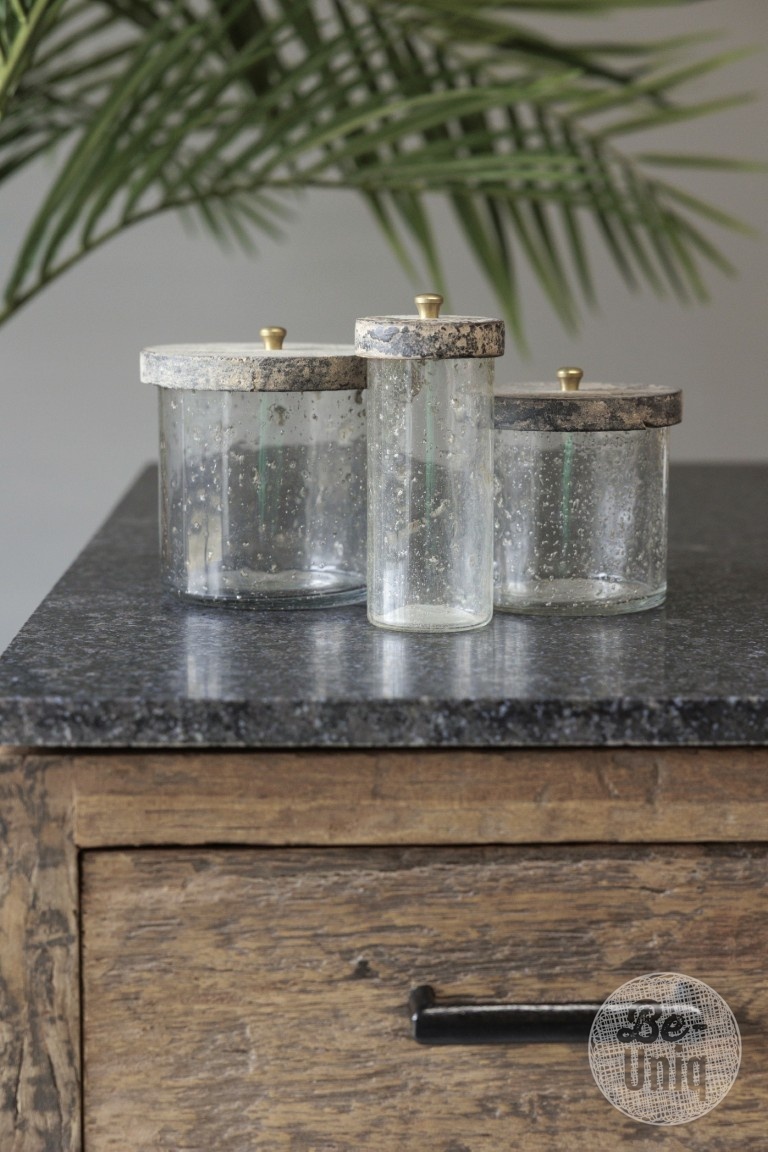 Be-Uniq Glazen Pot Met Deksel Lotte | Large | H12xD12 cm