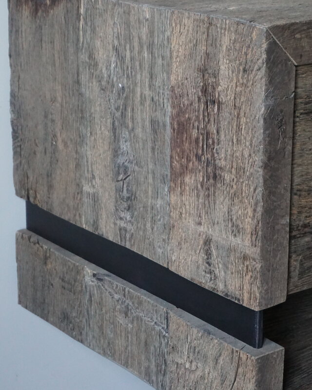 Rene Houtman Zwevend Badmeubel Liv | Oud Eiken | H46,5xB150xD50 cm