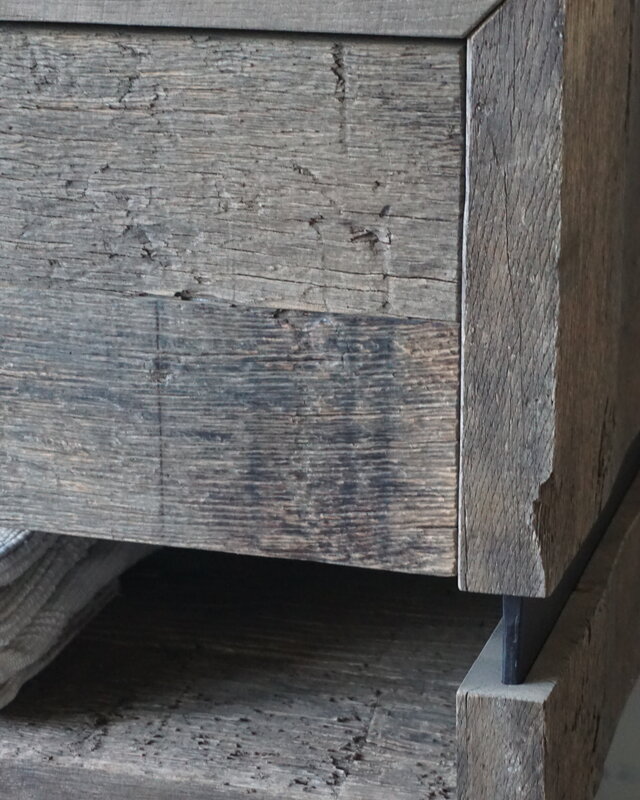 Rene Houtman Zwevend Badmeubel Liv | Oud Eiken | H46,5xB150xD50 cm