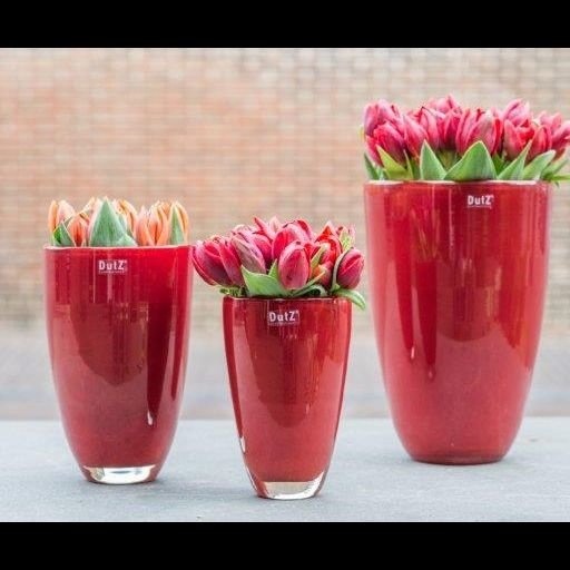 DutZ Bloemenvaas | Rood | H32xD21 cm