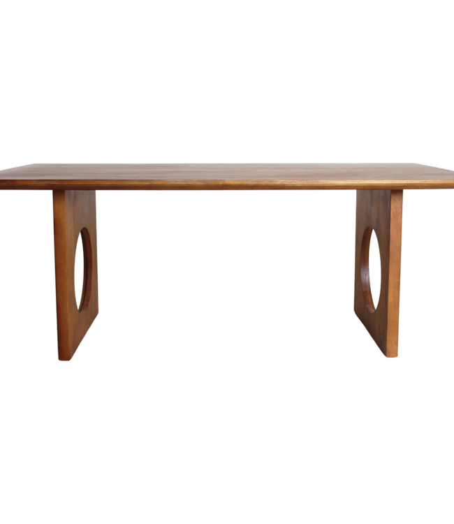 Raw Materials Amsterdam Loop mangohouten eettafel met afgeronde en afgeschuinde randen - 240 cm