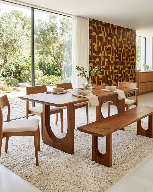 Raw Materials Amsterdam Afgerond en afgeschuind mix mangohouten eettafel - 240 cm