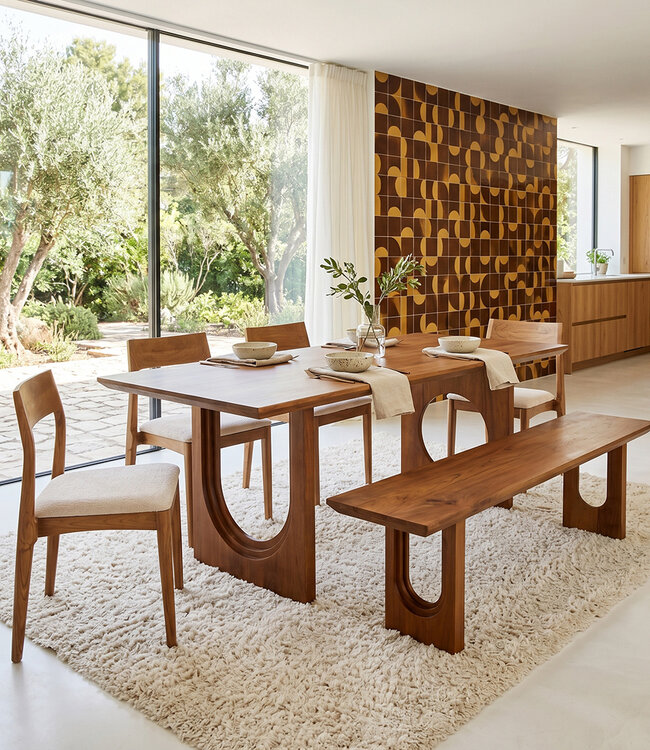 Raw Materials Amsterdam Afgerond en afgeschuind mix mangohouten eettafel - 240 cm