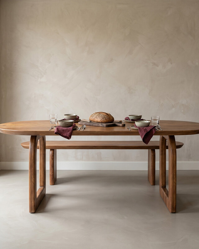Raw Materials Amsterdam Bullnose | Eettafel | Bruin | 180 cm