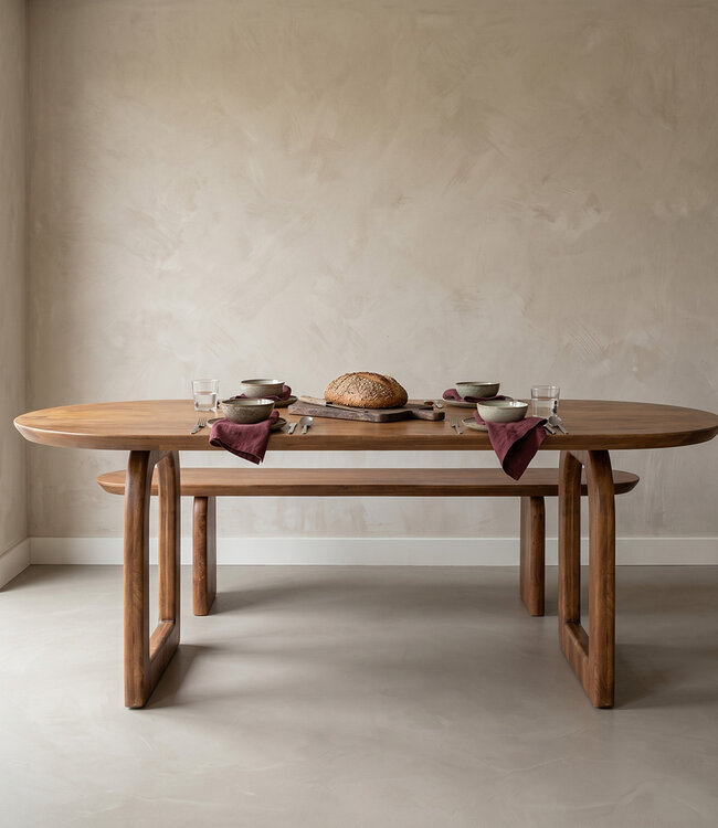 Raw Materials Amsterdam Bullnose | Eettafel | Bruin | 180 cm