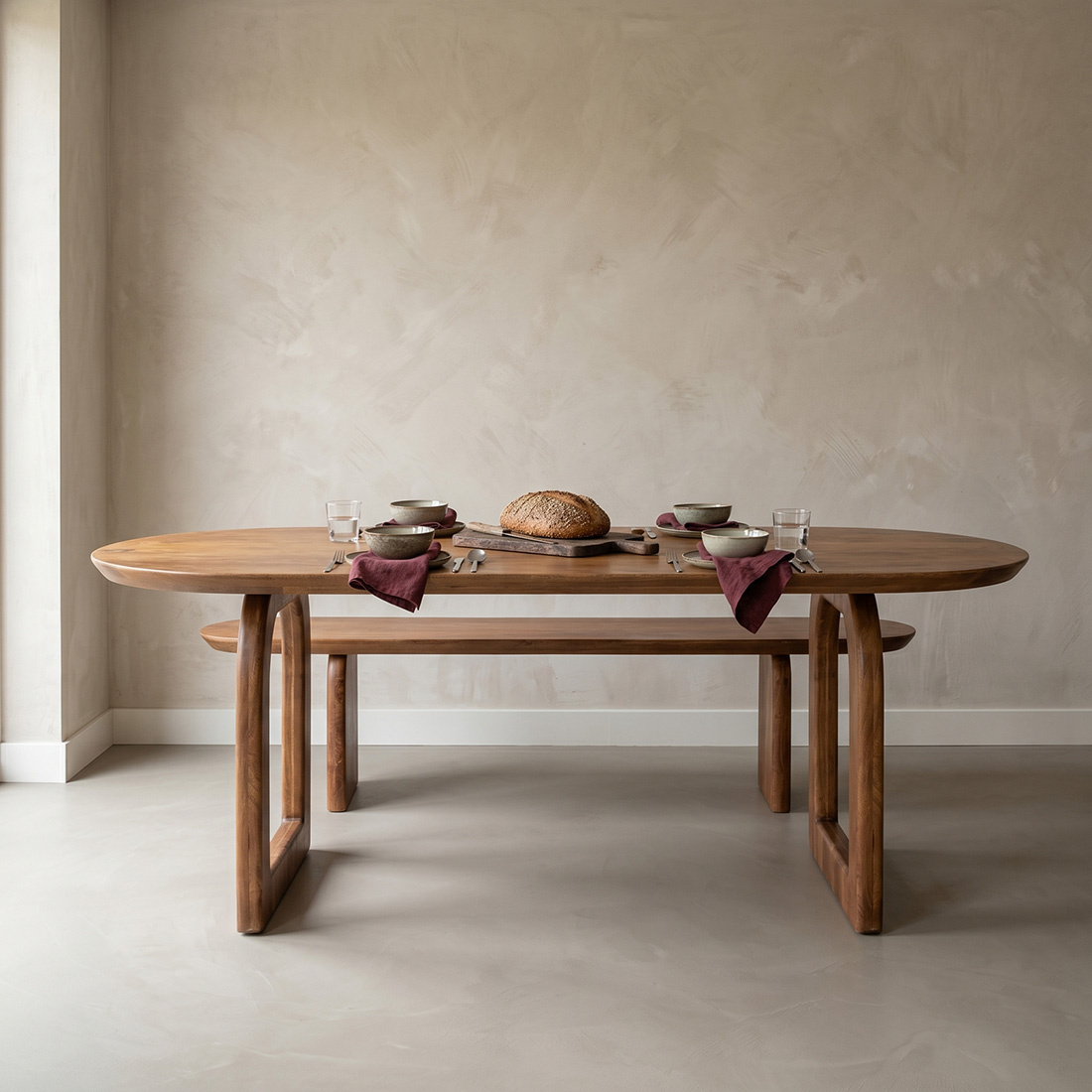 Raw Materials Amsterdam Bullnose | Eettafel | Bruin | 180 cm