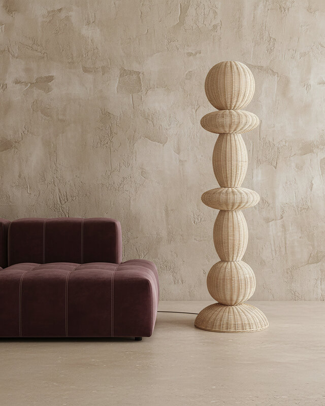 Raw Materials Amsterdam Tao rotan vloerlamp - 175 cm