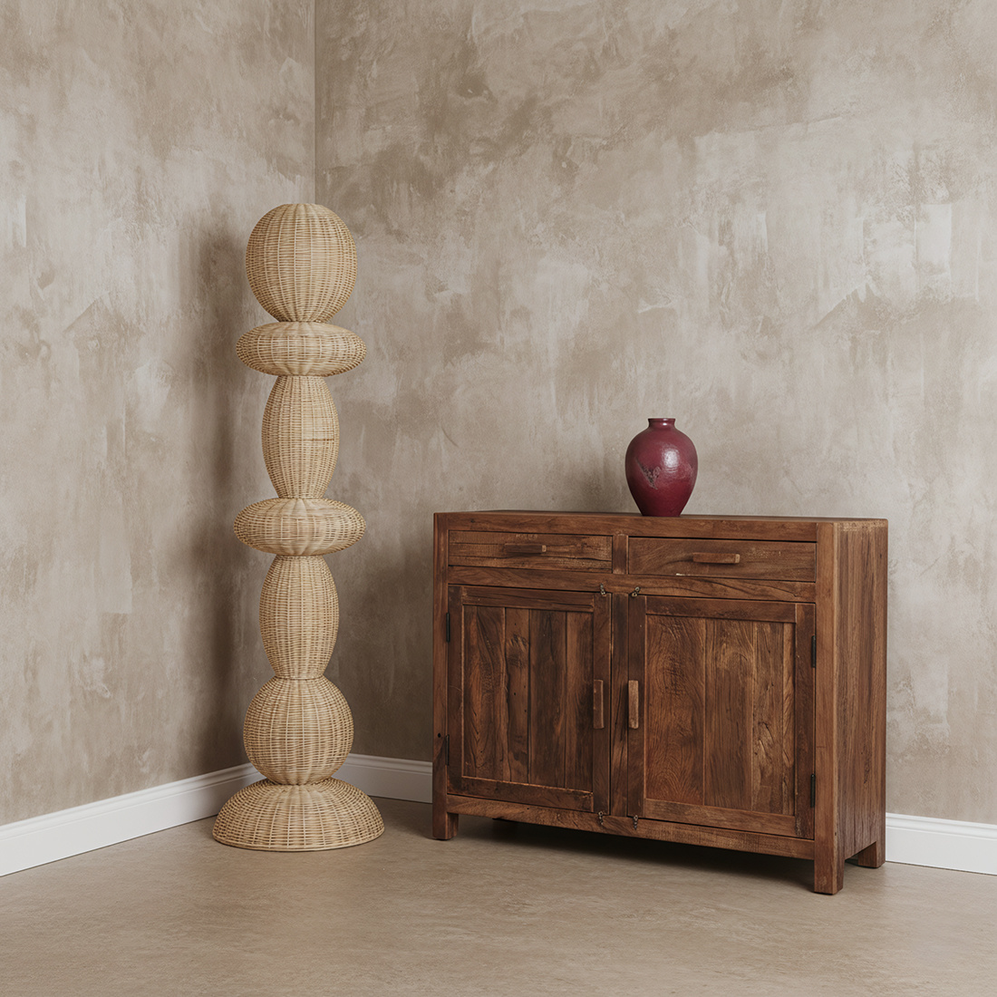 Raw Materials Amsterdam Tao rotan vloerlamp - 175 cm