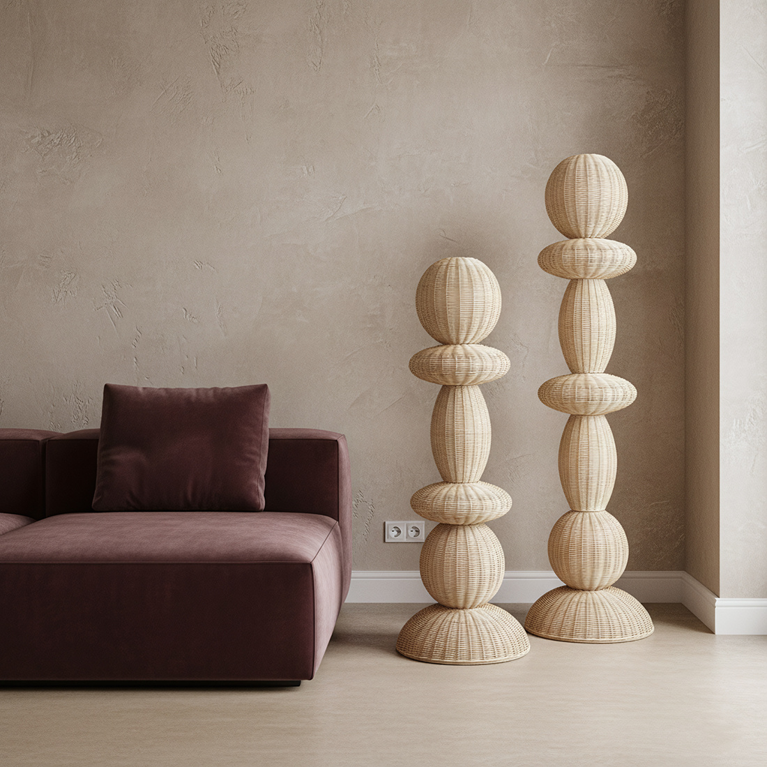 Raw Materials Amsterdam Tao rotan vloerlamp - 140 cm