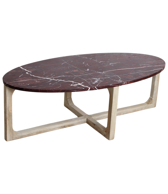Raw Materials Amsterdam Marmeren salontafel Cherry - 120x60x38 cm