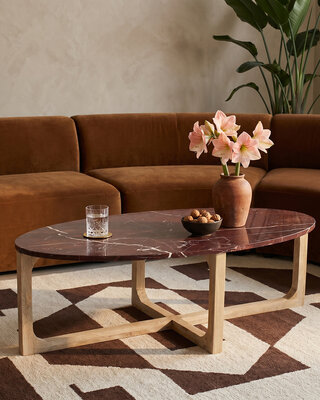Raw Materials Amsterdam Marmeren salontafel Cherry - 120x60x38 cm