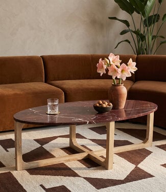 Raw Materials Amsterdam Marmeren salontafel Cherry - 120x60x38 cm