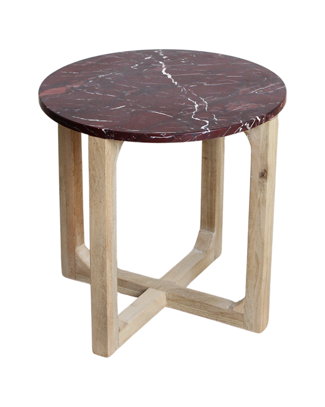 Raw Materials Marmeren bijzettafel Cherry - 50x50x50 cm