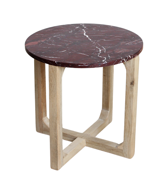 Raw Materials Marmeren bijzettafel Cherry - 50x50x50 cm