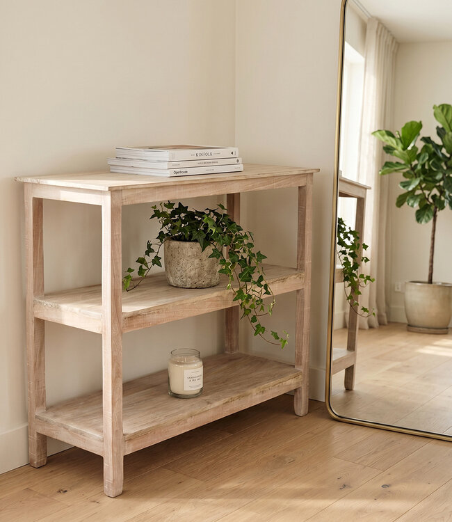 Raw Materials Amsterdam Witgewassen schoenenrek - 90x35x76 cm