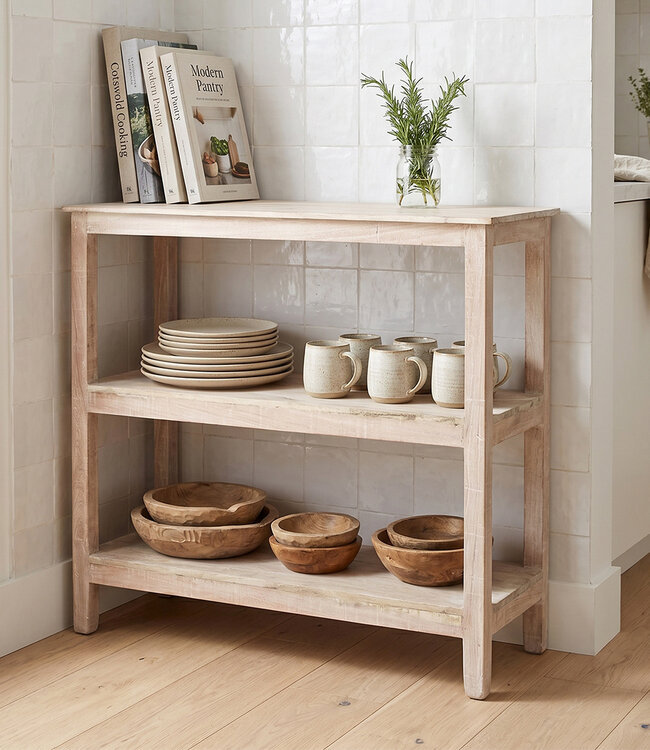 Raw Materials Amsterdam Witgewassen schoenenrek - 90x35x76 cm