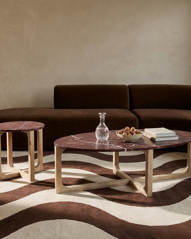 Raw Materials Amsterdam Marmeren salontafel Cherry - 120x60x38 cm