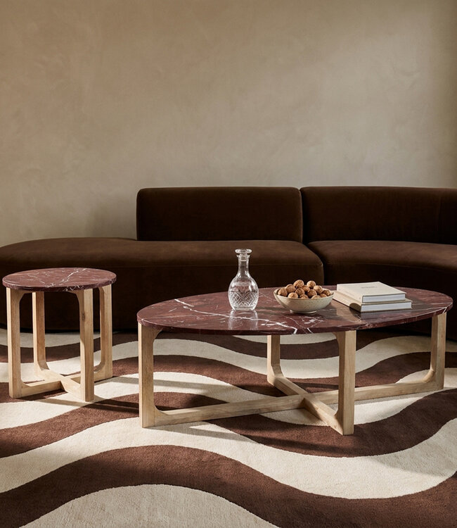 Raw Materials Amsterdam Marmeren salontafel Cherry - 120x60x38 cm