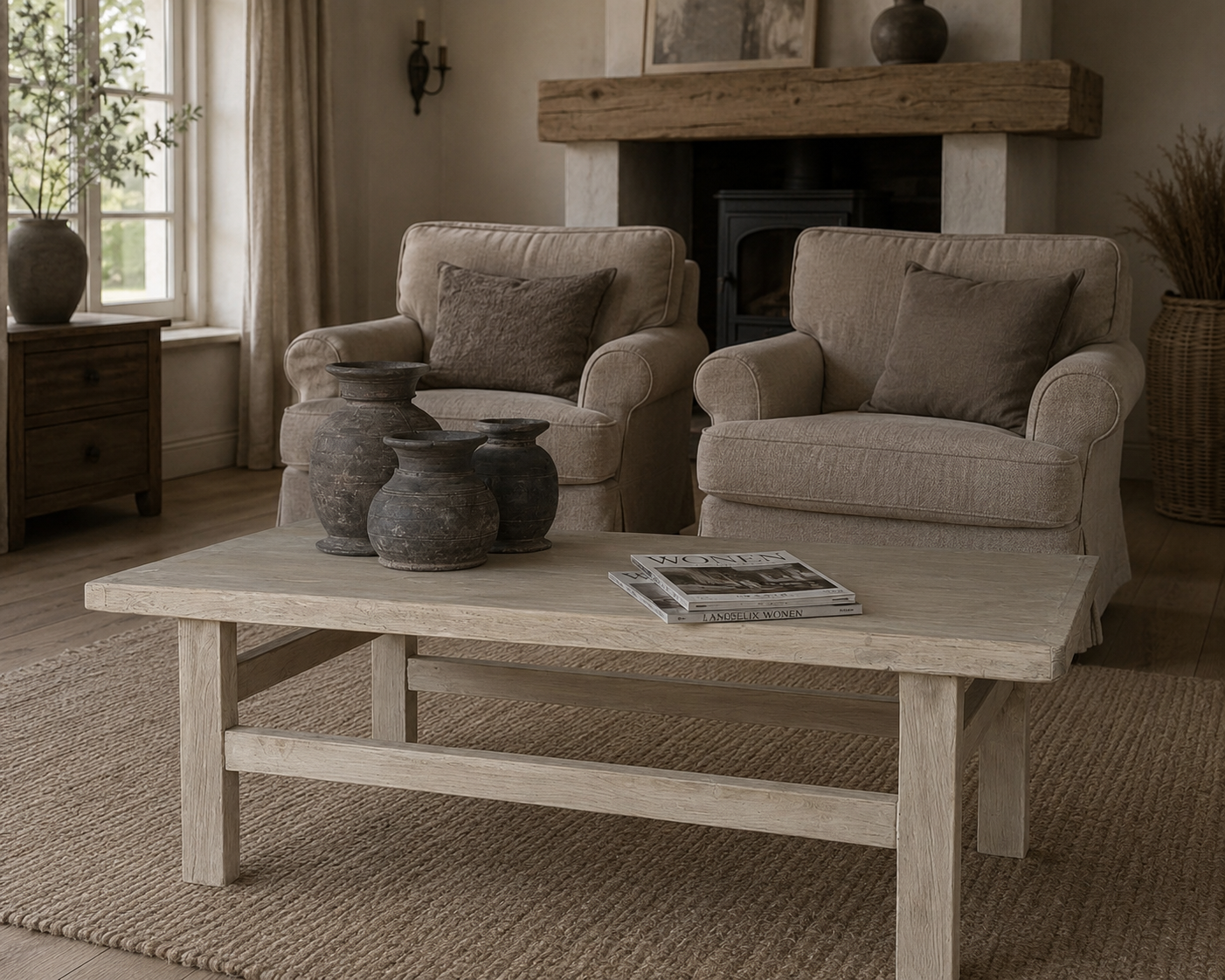 Luksa Home Collection Salontafel | Reclaimed Elm Hout | H43 x B120 x D60 cm
