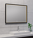 Wiesbaden Rechthoekige Condens-vrije LED Spiegel - Mat Zwart - 80 x 60 cm