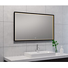Rechthoekige Condens-vrije LED Spiegel - Mat Zwart - 100 x 60 cm